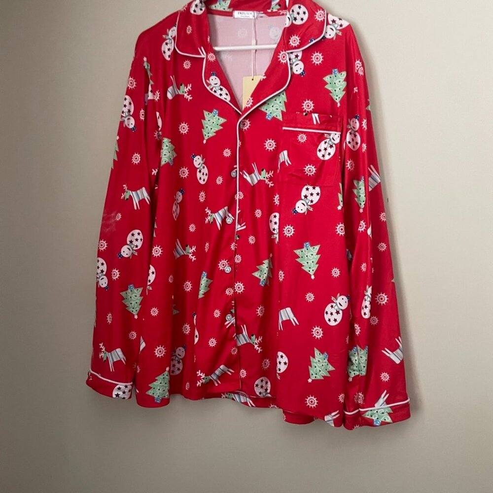 Christmas Pajama Set – Red Holiday Print